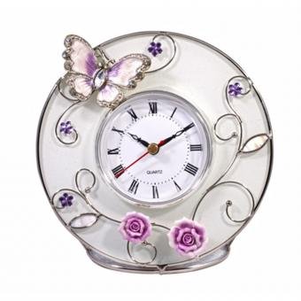 Часы "Бабочка на чайной розе" YD307-CK
