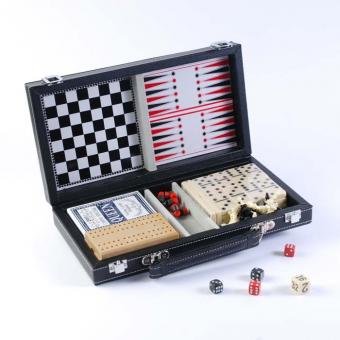 Игровой набор из 6 игр: домино, нарды, шашки, шахматы, кости, крибидж